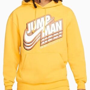 MENS JORDAN JUMPMAN FLEECE PULLOVER HOODIE color Pollen
